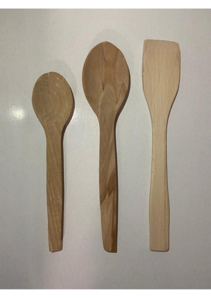 Doğal Ahşap Yemek Kaşık ve Spatula Seti, Kahverengi, Şık ve Sağlıklı Tasarım indirimleri