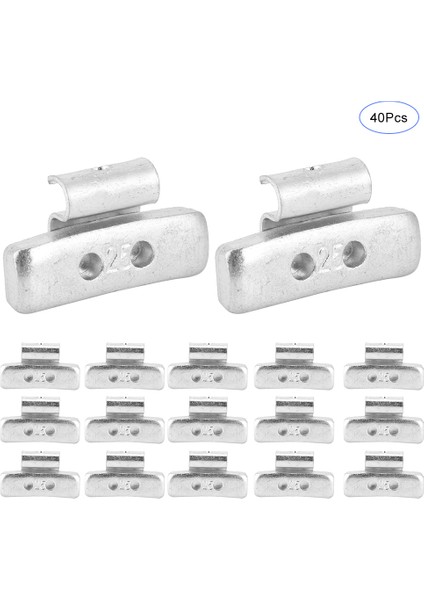 40 Adet 25G 0.88 Oz P Tarzı Çelik Jant Ağırlığı Alüminyum Alaşım Klip Sayaç Dengesi (Yurt Dışından)