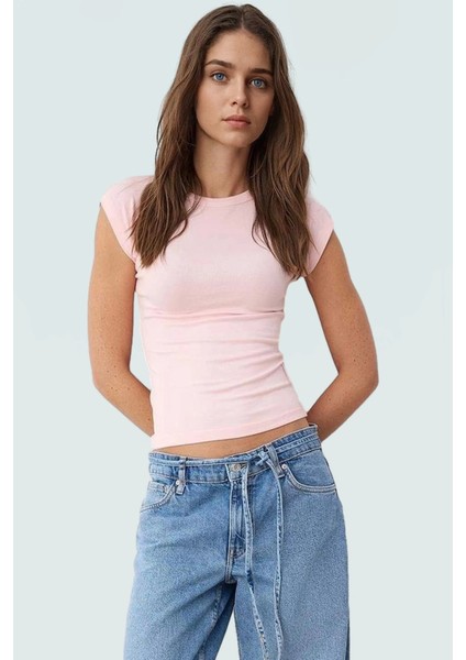 Kadın Viskoz Ribana Fitted Bluz Günlük Yazlık Rahat Kesim Özel Tasarım Seçkin Malzeme