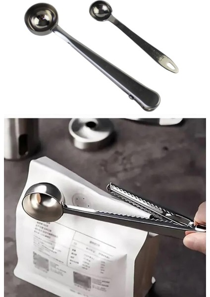 Renkli 2'li Paslanmaz Çelik Kahve Ölçeği, Yaylı, 10ML+2,5ML