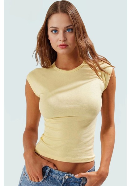 Kadın Viskoz Ribana Fitted Bluz Günlük Yazlık Rahat Kesim Özel Tasarım Seçkin Malzeme