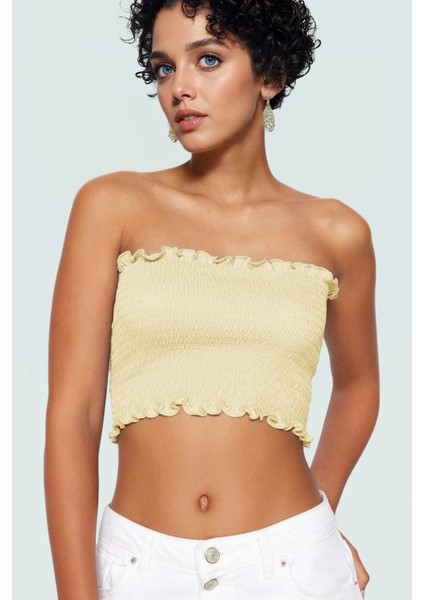 Kadın Straplez Fitted Pamuklu Bluz Günlük Şıklık Uzun Ömürlü Zarifane Tasarım Yüksek Kalite fiyatları