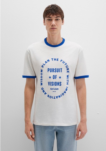 Biye Detaylı Beyaz Tişört 0612954-70057 fırsatları