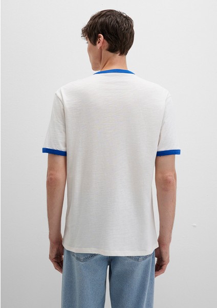 Biye Detaylı Beyaz Tişört 0612954-70057 indirimleri