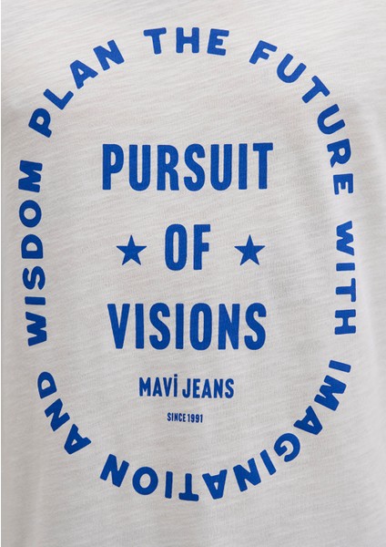 Biye Detaylı Beyaz Tişört 0612954-70057