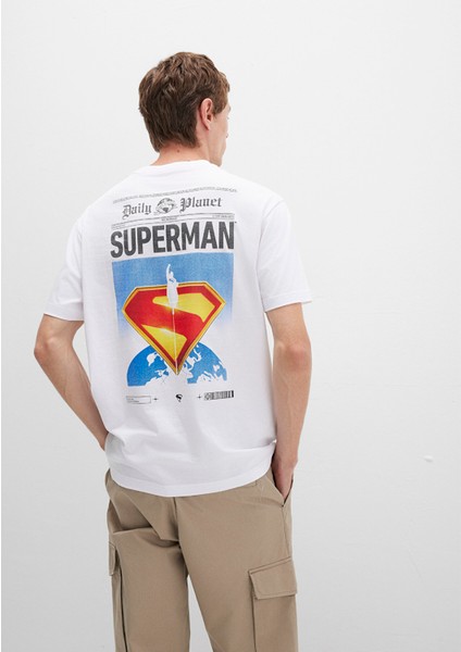 Superman Baskılı Beyaz Tişört 0612918-620 modelleri