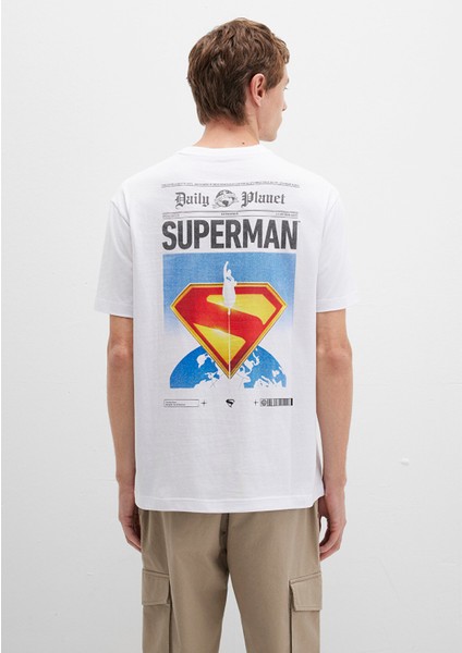 Superman Baskılı Beyaz Tişört 0612918-620 indirimleri