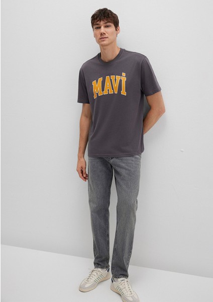 Mavi Logo Baskılı Antrasit T-Shirt 0611711-70088