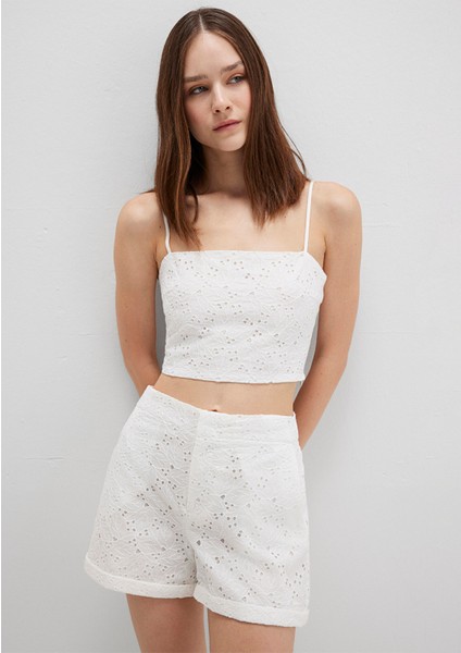 Fisto İşlemeli Crop Top 1211176-70057
