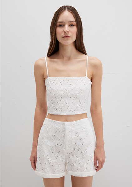 Fisto İşlemeli Crop Top 1211176-70057