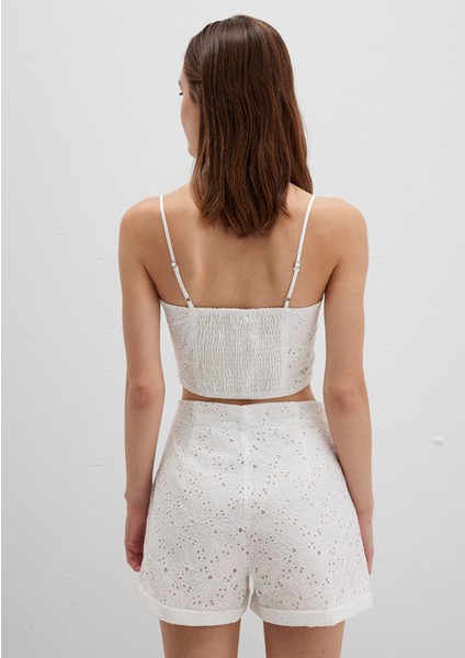 Fisto İşlemeli Crop Top 1211176-70057
