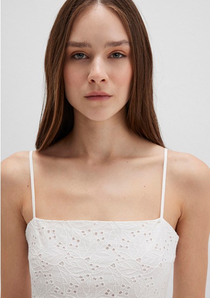 Fisto İşlemeli Crop Top 1211176-70057