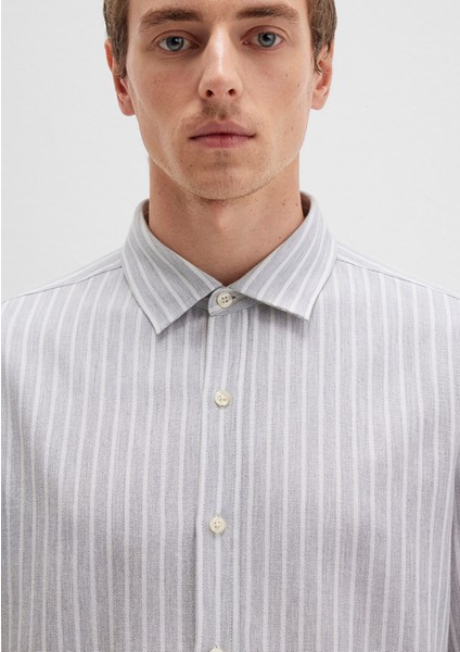 Çizgili Gri Gömlek 0211693-91013 indirimleri
