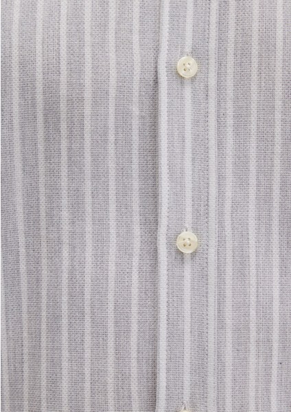 Çizgili Gri Gömlek 0211693-91013