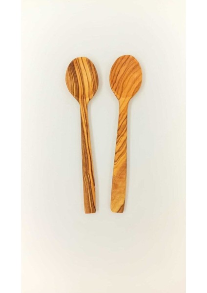El Yapımı Çok Renkli 14 cm Zeytin Ağacı Mama Kaşığı Çift Seti fiyatları