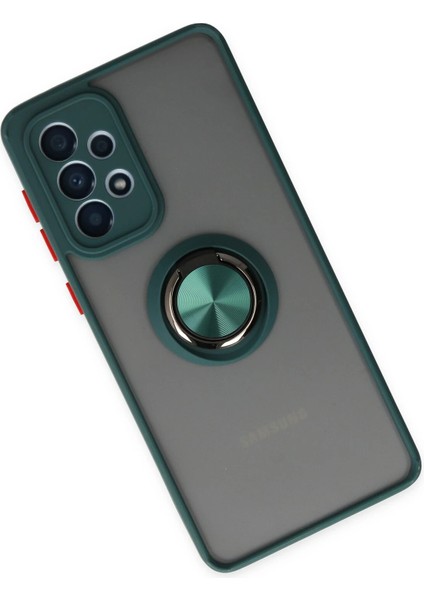Samsung Galaxy A33 5g Kılıf Montreal Yüzüklü Silikon Kapak - Yeşil Svlrs fiyatları