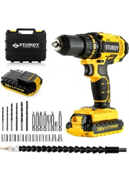 36V 5AH Darbeli Elektrikli Matkap 23 Parça Set fiyatları