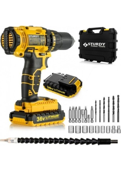 36V 5AH Darbeli Elektrikli Matkap 23 Parça Set modelleri