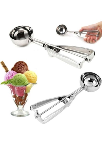 Renkli Paslanmaz Çelik Top Dondurma ve Helva Alma Kaşığı Seti fiyatları