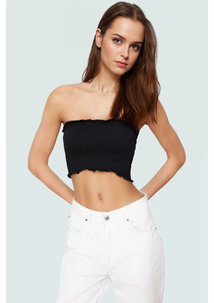 Kadın Straplez Fitted Pamuklu Bluz Günlük Şıklık Uzun Ömürlü Zarifane Tasarım Yüksek Kalite fiyatları