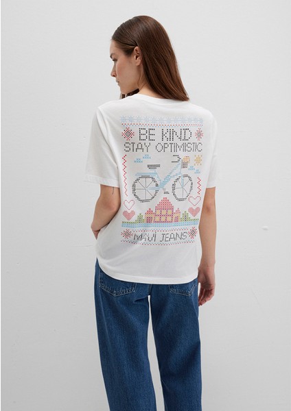 Bisiklet Baskılı Ekru Tişört 1613469-70057 fiyatları