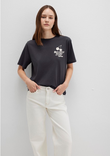 Baskılı Antrasit Tişört 1613484-70087 fiyatları