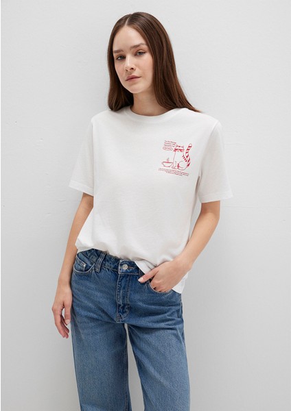 Kedi Baskılı Ekru Tişört 1613474-70057 modelleri