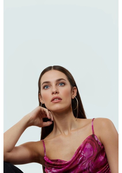 Yazlık Baskılı Crop Bluz Tül Örme Degaje Yaka Günlük Kullanım Için Özel Tasarım Şık Görünüm