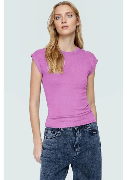 Kadın Viskoz Ribana Fitted Bluz Günlük Yazlık Rahat Kesim Özel Tasarım Seçkin Malzeme fiyatları