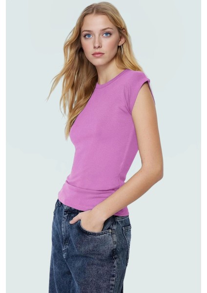 Kadın Viskoz Ribana Fitted Bluz Günlük Yazlık Rahat Kesim Özel Tasarım Seçkin Malzeme fırsatları