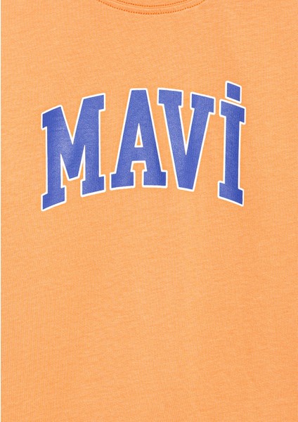 Mavi Logo Baskılı Turuncu Tişört 6610030-71421 fırsatları