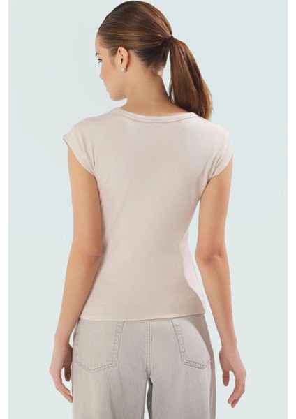 Kadın Viskoz Ribana Fitted Bluz Günlük Yazlık Rahat Kesim Özel Tasarım Seçkin Malzeme modelleri