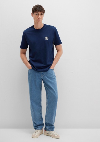 Mavi Logo Baskılı Lacivert Tişört 0613014-70497 fiyatları