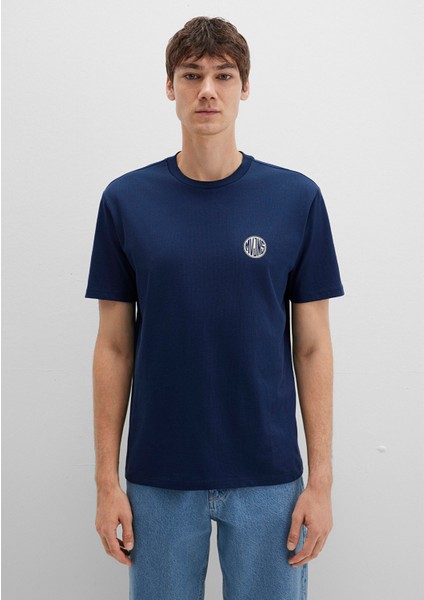 Mavi Logo Baskılı Lacivert Tişört 0613014-70497 fırsatları