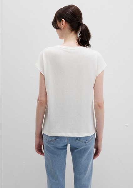 Kelebek Baskılı Ekru Tişört 1613457-80194 indirimleri