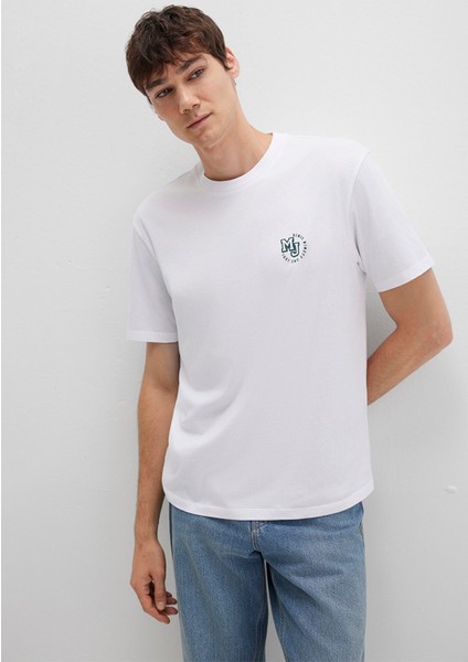 MJ Logo Baskılı Beyaz Tişört 0612839-620 modelleri