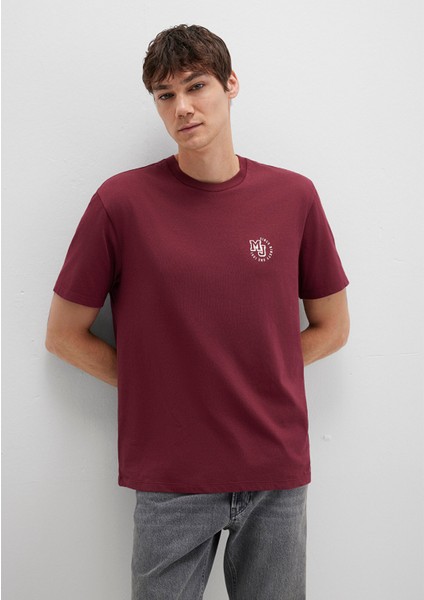 MJ Logo Baskılı Bordo Tişört 0612839-70394 modelleri