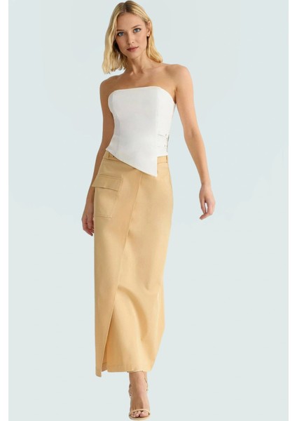 Yazlık Straplez Basic Bluz Polyester Elastan Kumaştan Dayanıklı Malzeme Trend Tasarım Premium Kalite