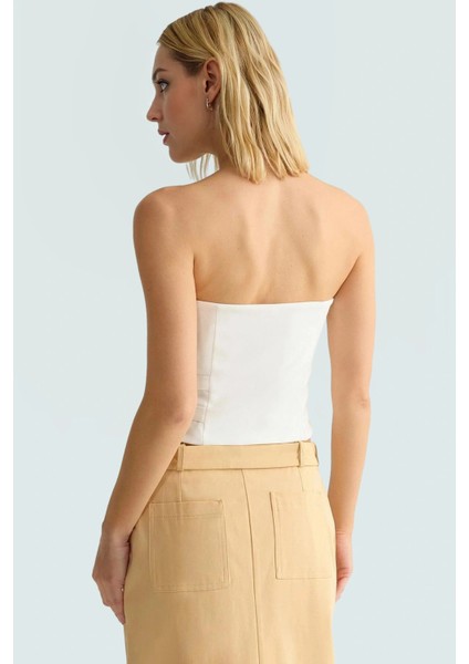 Yazlık Straplez Basic Bluz Polyester Elastan Kumaştan Dayanıklı Malzeme Trend Tasarım Premium Kalite modelleri