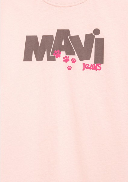 Mavi Pati Baskılı Pembe Tişört 7610361-90974 modelleri