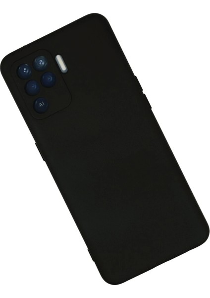 Reno 5 Lite Kılıf Nano Içi Kadife Silikon - Siyah Svlrs modelleri