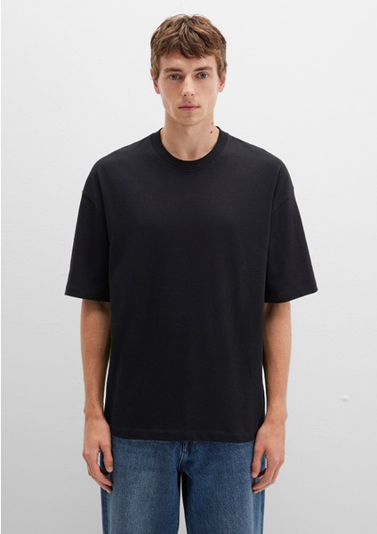 Bisiklet Yaka Siyah Basic Tişört 0613113-900 fırsatları