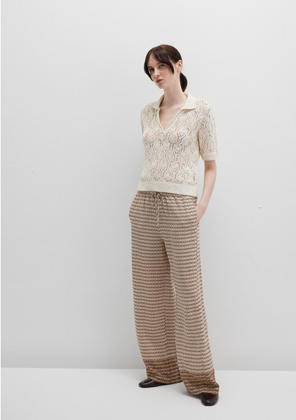 Etnik Baskılı Bej Pantolon 1011123-91009 modelleri