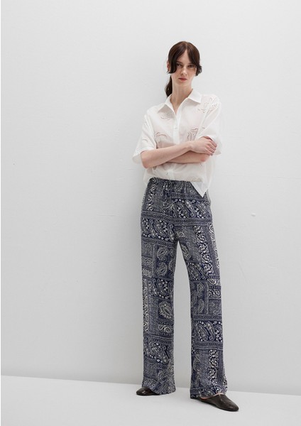 Etnik Baskılı Lacivert Pantolon 1011123-90738 modelleri