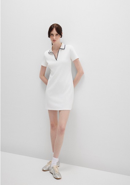 Beyaz Polo Elbise 1310775-70057