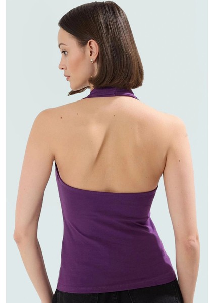 Fitted Boyundan Bağlamalı Kolsuz Örme Bluz Mükemmel Uyum Rahat ve Şık Premium Kalite modelleri