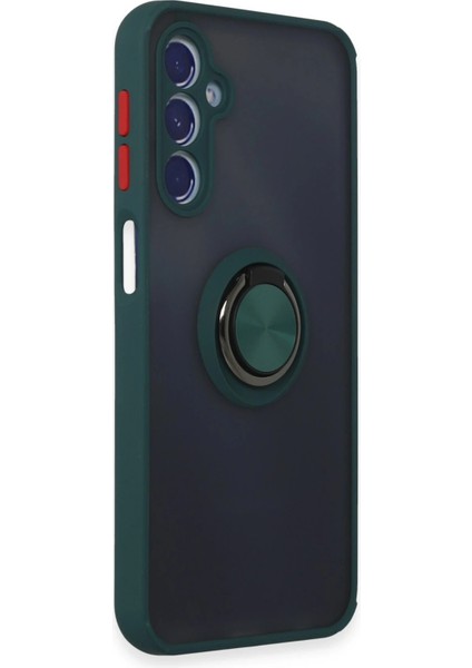 Samsung Galaxy M34 5g Kılıf Montreal Yüzüklü Silikon Kapak - Yeşil Svlrs fiyatları