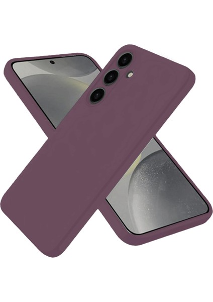 Samsung Galaxy A06 Kılıf First Silikon - Mürdüm Svlrs