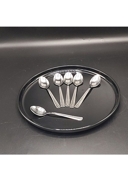 Yaprak Desenli Tatlı Çatal Takımı, 6'lı, 15 Cm, 430 Kalite Çelik fiyatları