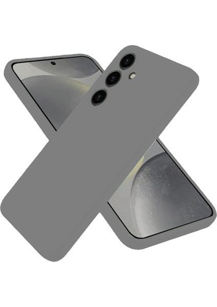 Samsung Galaxy S25 Kılıf Nano Içi Kadife Silikon - Gri Svlrs